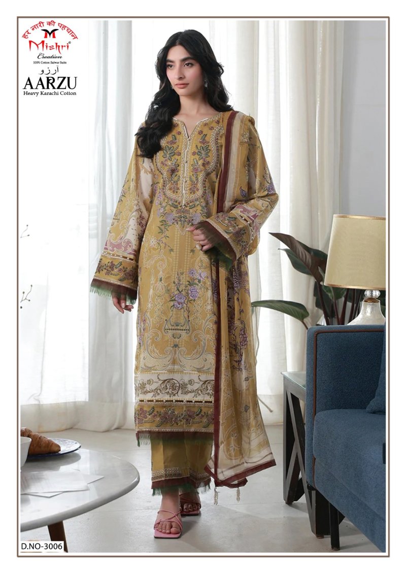 Aarzu Vol 3 By Mishri Cotton Readymade Pakistani Suits 
